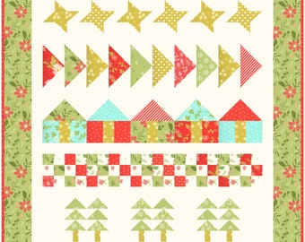 Home For Christmas Quilt Paper Pattern #202