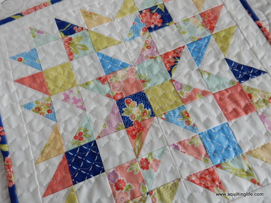 Summer Star Mini Quilt Paper Pattern Etsy