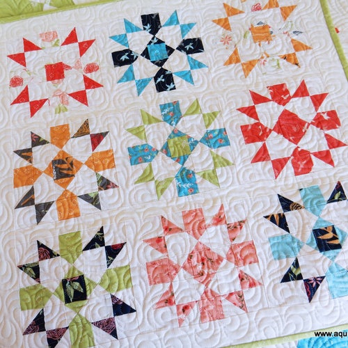 Summer Star Mini Quilt PDF Pattern Etsy