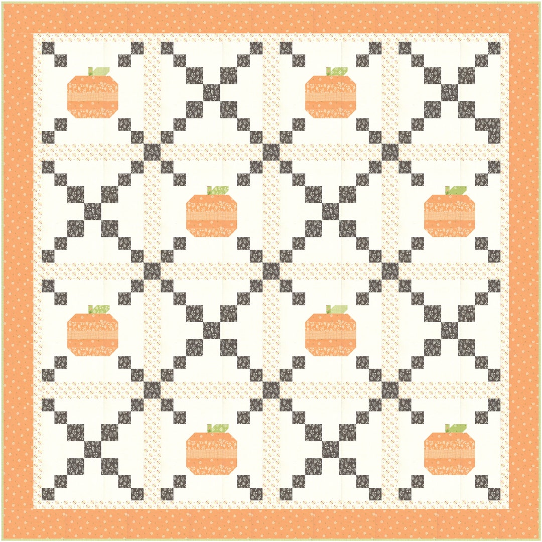 Pumpkin Patch Quilt PDF Pattern - QLD214 - Etsy