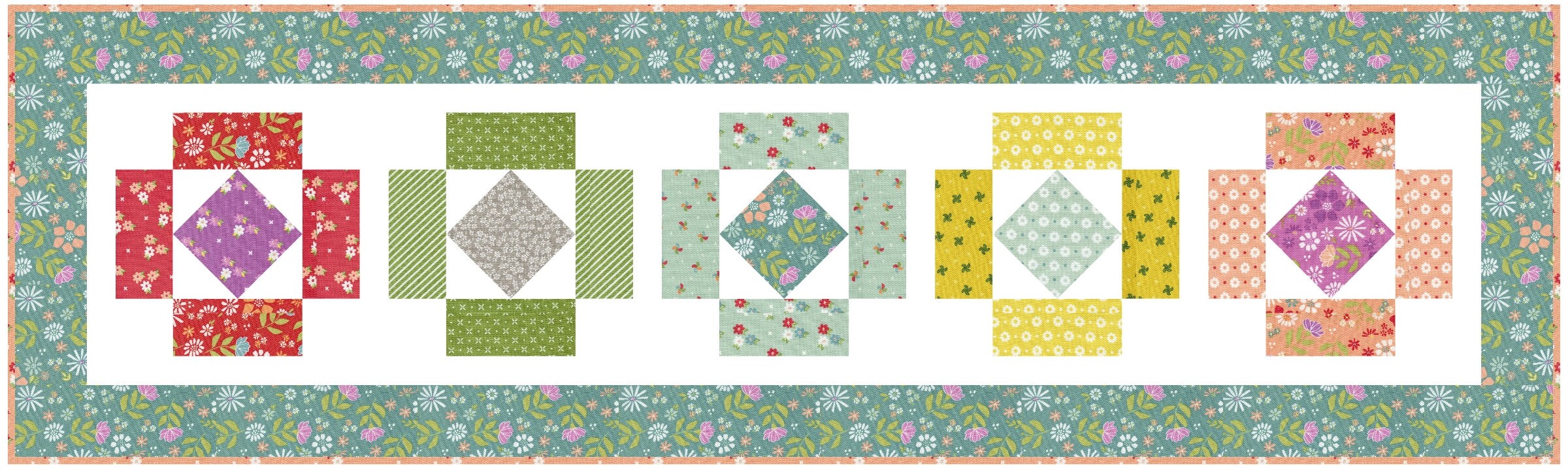 Simply Charming Table Topper + 2 Table Runners QLD187 (PDF) - Etsy