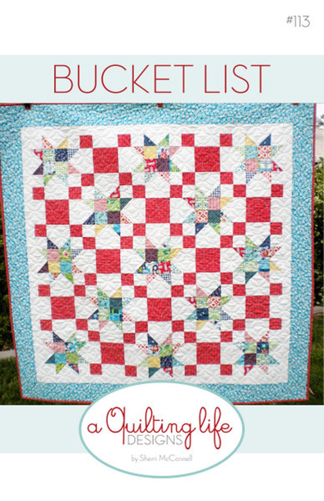 Bucket List Patchwork Quilt Pattern paper Etsy