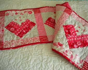 Tafelloper met patchwork hart, alleen pdf