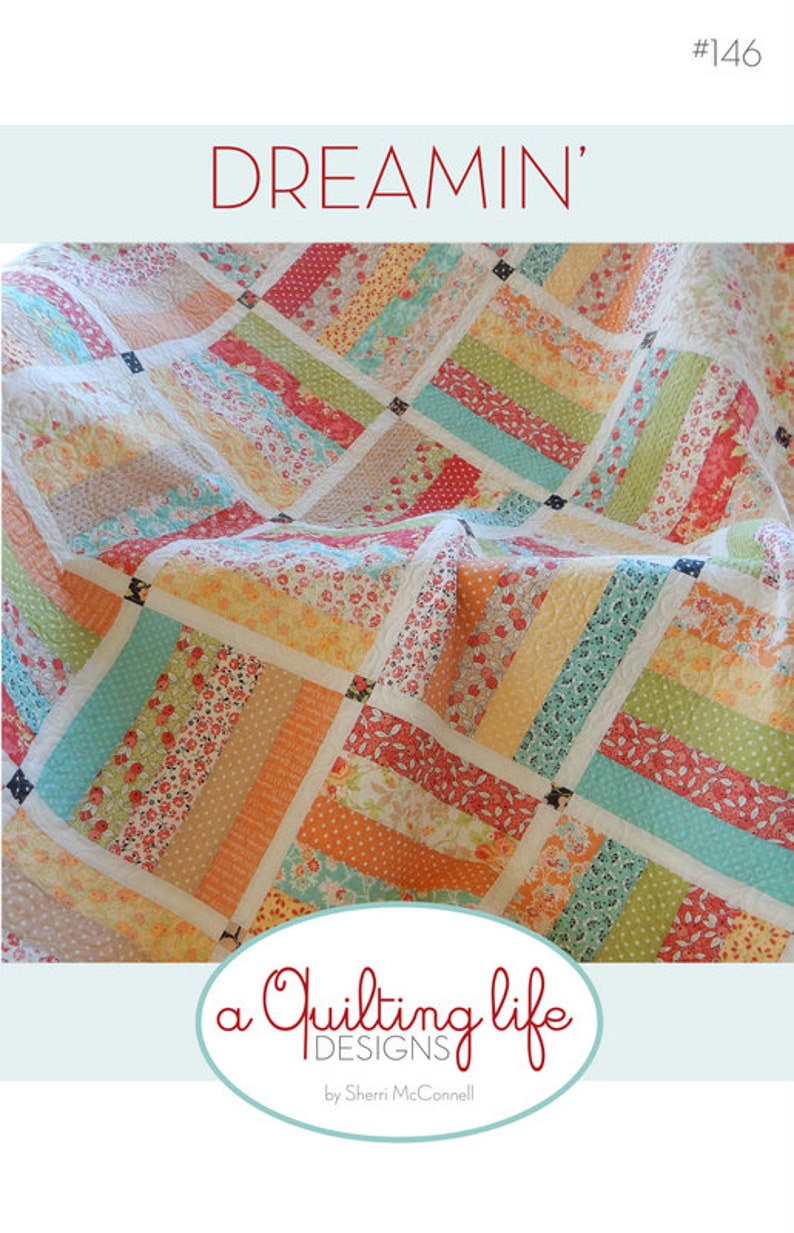 dreamin pdf jelly roll quilt pattern etsy