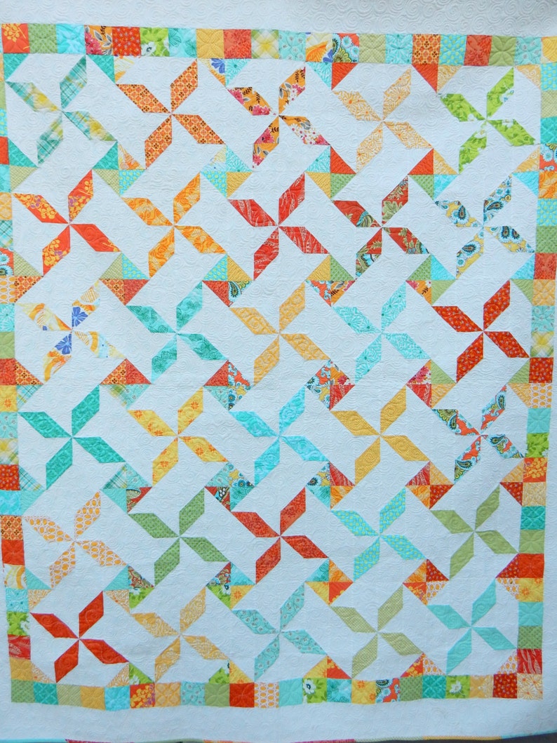 Summer Swirls Quilt Paper Pattern image 3