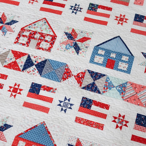 Hometown Summer Row Quilt QLD284 - PDF