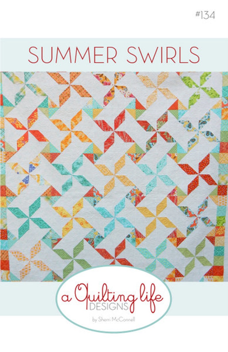 Summer Swirls Quilt Paper Pattern image 1