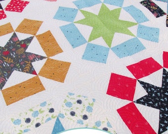 Starburst Fat Quarter Quilt Paper Pattern