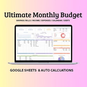 Google Sheets Budget Template 2025 , Monthly Budget Planner Google Sheets , Google Sheets Monthly Budget Template Expense