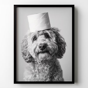 Goldendoodle Carta Igienica Arte Murale Cane Divertente Stampabile Decorazione da Parete per Bagno Labradoodle Doodle Mamma Regalo Poster per Bagno Download Digitale