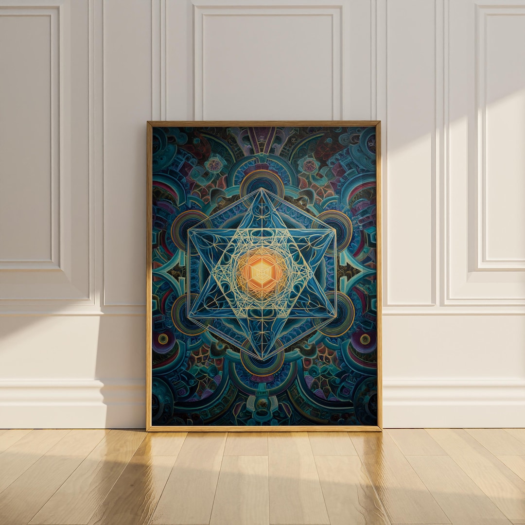 Sacred Geometry Wall Art Printable Metatron Cube Print Wall Decor ...