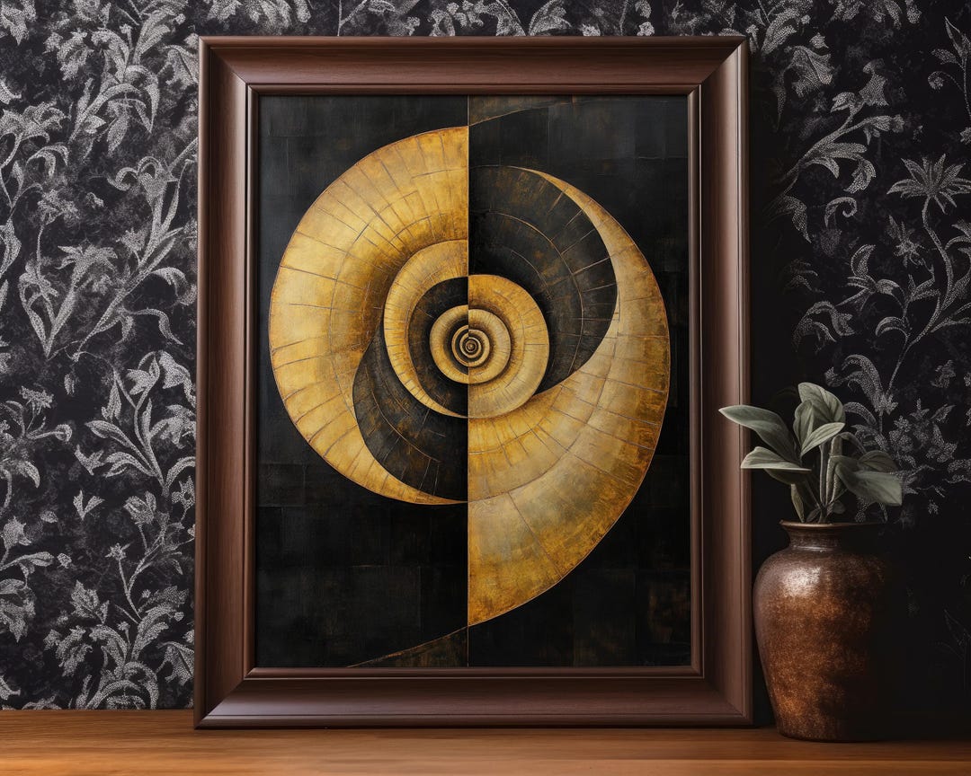 Fibonacci Spiral Wall Art Abstract Modern Sacred Geometry Printable ...