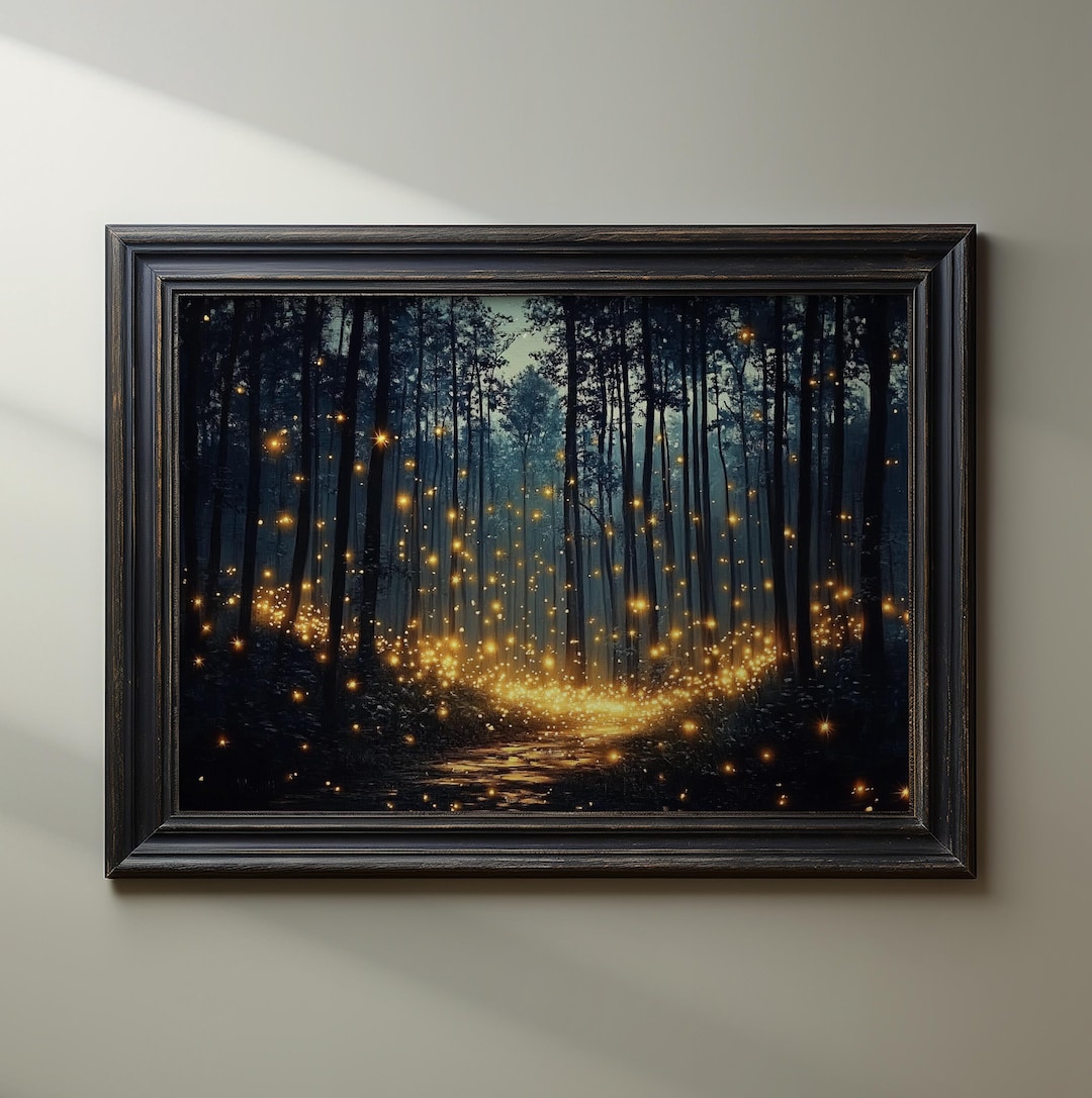 Enchanted Forest Printable Wall Art Firefly Wall Decor Dark Academia ...