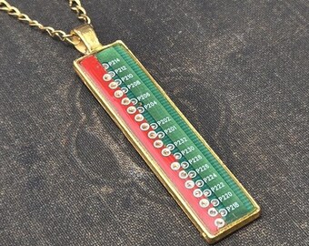 Circuit Board Pendant - Red, Green