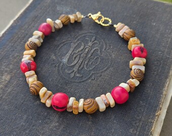 Stone and Ceramic Beaded Bracelet