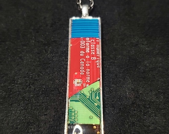 Rainbow Circuit Board Pendant