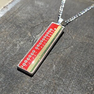 Circuit Board Pendant - Red, Gold, Hreen