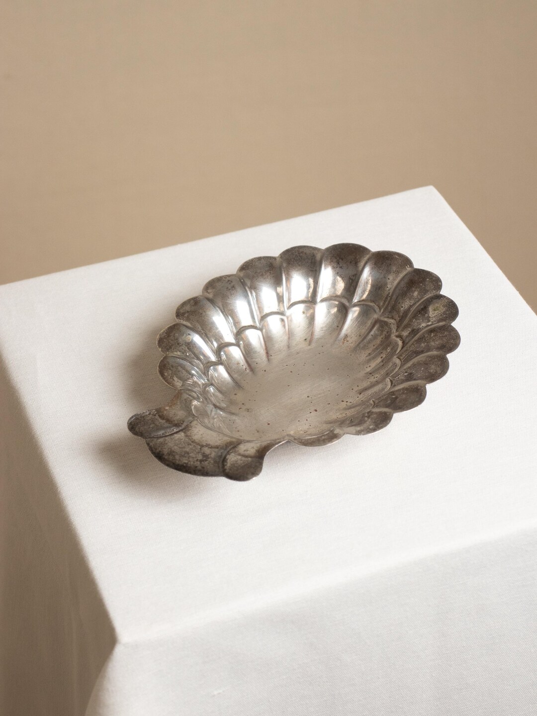 Silver Plated Scalloped Shell Dish - Vintage Silver Plate Tray Dish - Etsy
