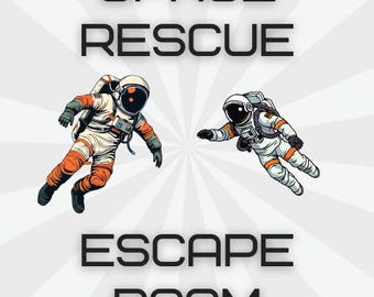 Space Rescue Escape Room Game, Kids Outer Space Party Activity (Printable Download)