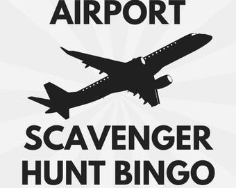 Airport Scavenger Hunt Bingo: Kids Travel Activity (Printable Download)