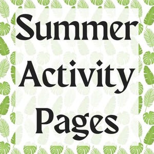 Zomeractiviteitenpagina's Afdrukbare spelletjes voor kinderen, leuke vrijetijdsactiviteitenbladen voor kinderen, Boredom Buster-pakket met games en kleurplaten