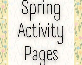 Spring Activity Pages, Set of 25 Games and Coloring Pages (Printable Download)