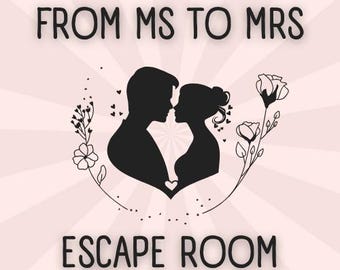From Ms to Mrs Escape Room Game Printable Bridal Shower Game