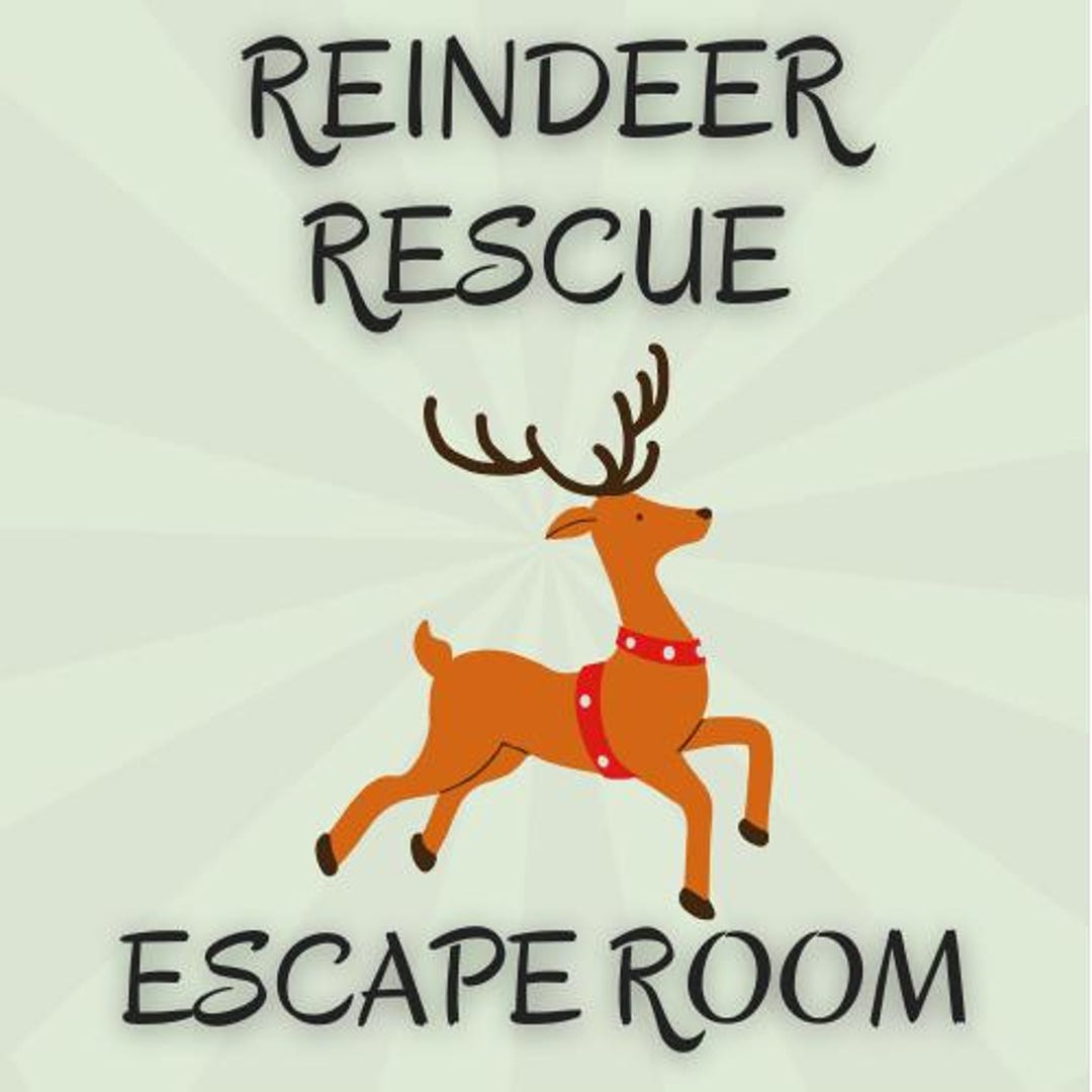 Reindeer Rescue Escape Room Game, Kids Christmas Activity, Printable ...