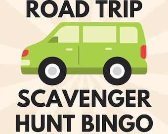 Road Trip Scavenger Hunt Bingo: Kids Travel Activity (Printable Download)