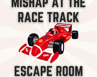 Race Car Escape Room Game, Kids Party Activity (Printable Download)