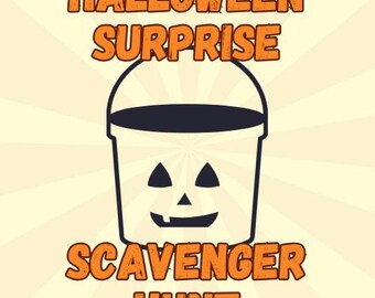 Halloween Surprise Scavenger Hunt, Fun Halloween Treasure Hunt Activity for Kids, Printable PDF Download