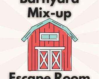 Barnyard Escape Room Game, Farm Theme Activity for Young Kids (Printable Download)