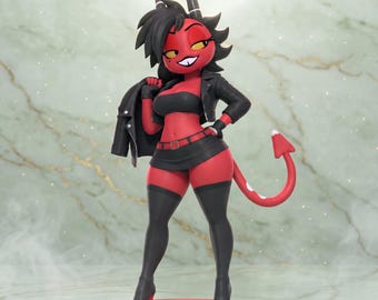 Millie Figure | Cartoon Demon Imp Girl Statue | Handmade Resin Collectible Painted Sculpture