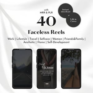 40 Faceless Aesthetic Reels Templates | Girlboss Canva Videos for Instagram Growth | Empowerment & Motivation
