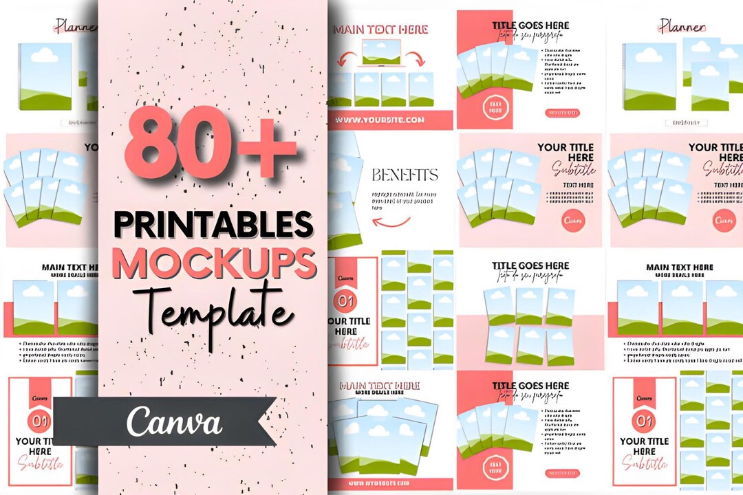 Printable Products Canva Mockup Template – 80+ Editable Templates for ...