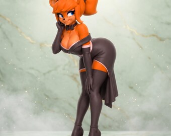 Frenni Figure | Cabaret Bear Girl Statue | Painted Unpainted Collector Gift