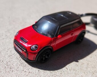 Keyring Mini Cooper SE porte-clé Schlüsselring Llaverto Schlüsselanhänger key pendant sleutelhanger model car miniature gift Turbo John S