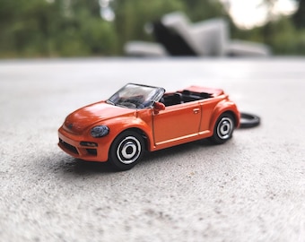 Keyring Vw Beetle Cabrio porte-clé Schlüsselring Llaverto Schlüsselanhänger key pendant sleutelhanger model car miniature great gift