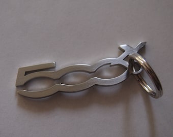 Keyring 500x City Cross for Fiat porte-clé Schlüsselring Llaverto stainless steel Schlüsselanhänger key pendant sleutelhanger key chains