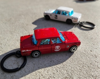 Keyring Alfa Romeo Gulia TI Super porte-clé Schlüsselring Llaverto Schlüsselanhänger key pendant model car miniature great gift birthday TOP