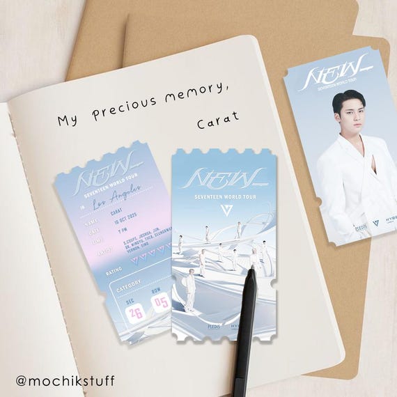 SEVENTEEN（とりひきページ） Seventeen New_ World Tour Ticket Editable Template Digital