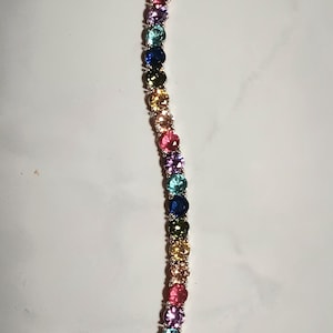 Colorful Gem Link Bracelet