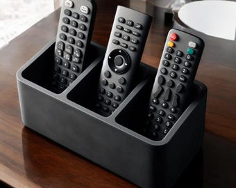 Remote Control Holder with 3 Compartments TV Remote Organizer Caddy for Living Room & Bedroom