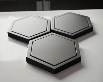 Hexagonal Coaster, 3D Printed Minimalist Home Decor
