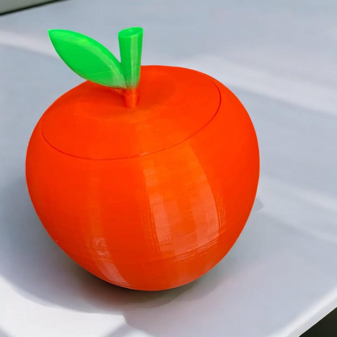 Apple Charm Box 3D Printed Apple Shaped Storage Box for Home Decor ...