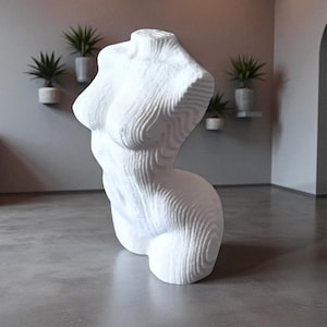 Allure Bust 3D Printed Elegant Lady Sculpture Sensual Home Décor, UK Made