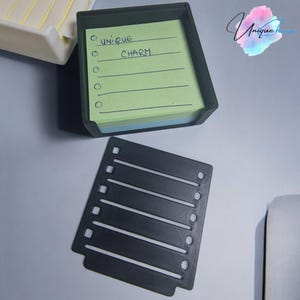 Porte-notes et pochoir | Lignes parfaites Notes soignées | Organiseur de bureau imprimé en 3D