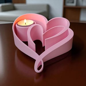 Heart Candle Holder Romantic Double Heart Design Elegant Tealight Holder for Home Decor & Special Occasions