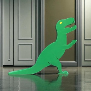 Dino Door Guardian 3D Printed Dinosaur Doorstop Fun Home Accessory Durable Door