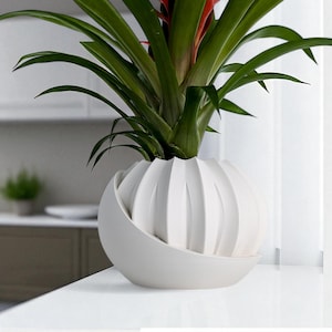 Jardinière Secret Bloom avec boîte de rangement cachée Cache-pot imprimé en 3D pour la maison moderne